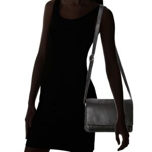 Derek Alexander Leather Central Park 3/4 Flap Organizer Shoulder Bag $350 NEW